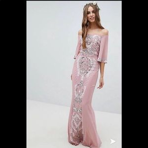 Off shoulder Embellished size 6 Dress